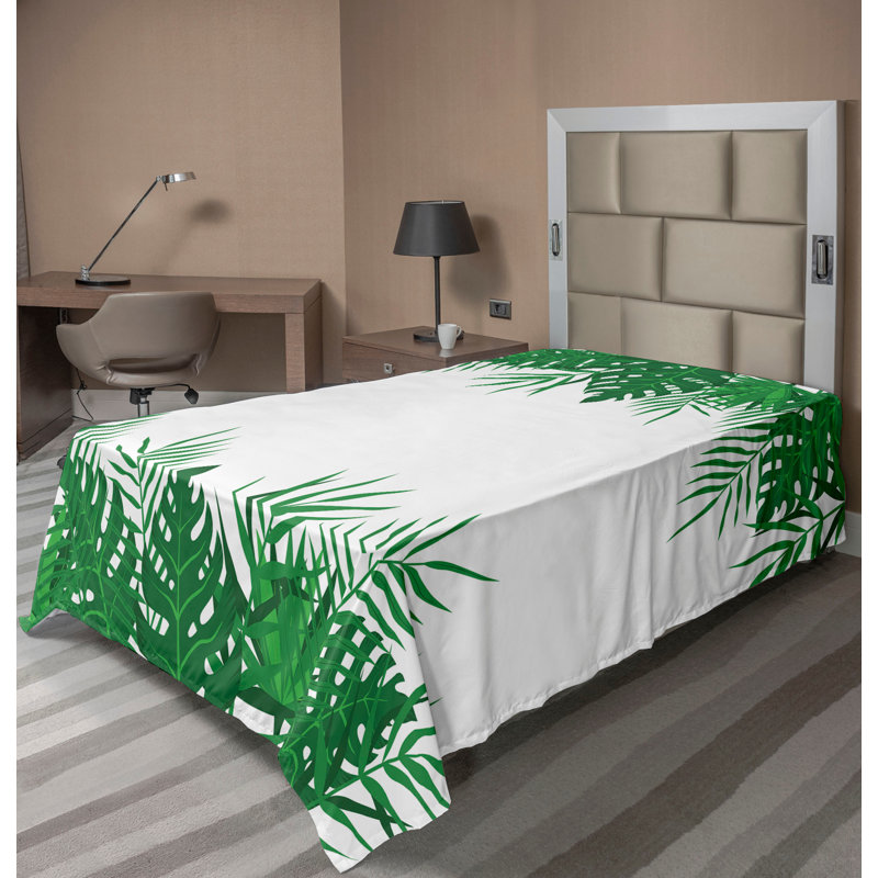 Drap plat Ambesonne Tropi, Drap plat pour lit simple