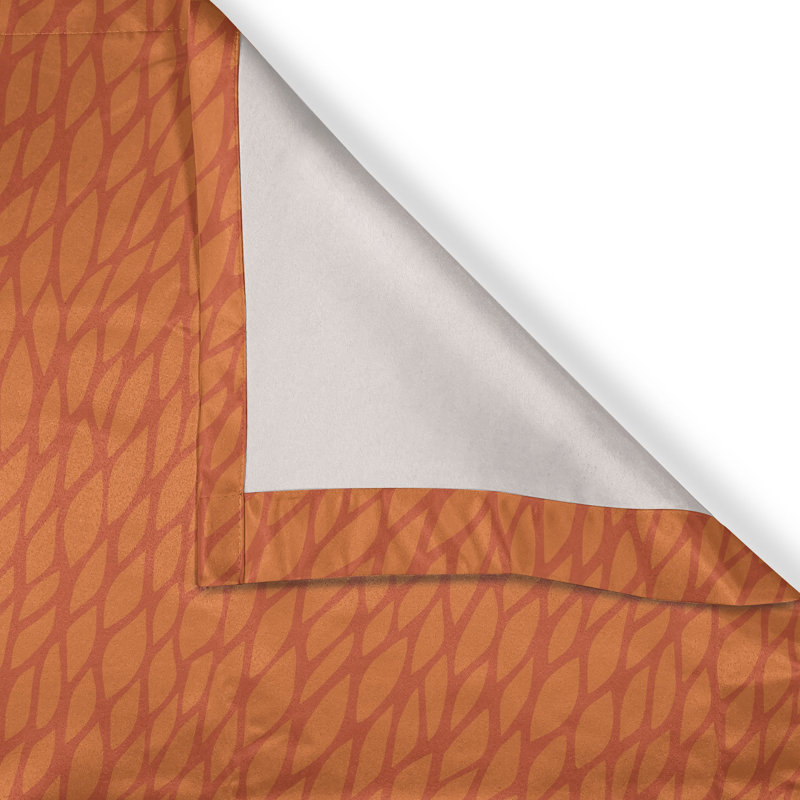 Burnt Orange Grommet Curtain Decorative 2-Panel Window Drapes, 50"x72", Orange Burnt Orange, 50" W x 108" L