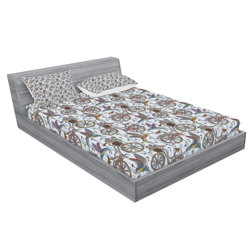 Microfiber Sheet Set, Queen Sheet Set + Fitted Sheet + 2 Pillowcases