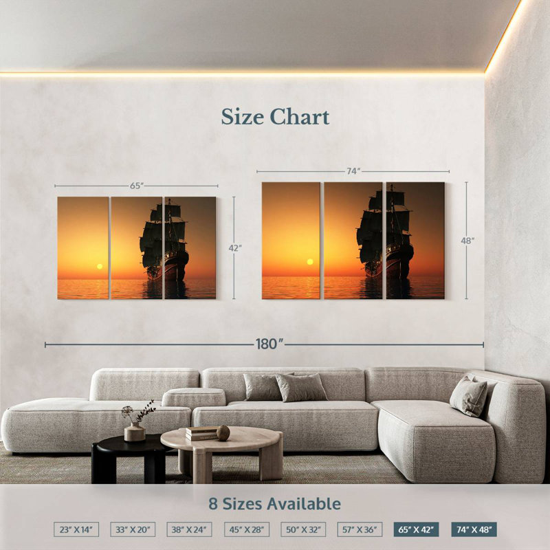 Mehar Old Merchant Ship, 42" H x 65" W
