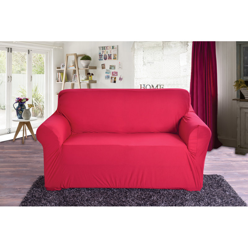 Housse pour causeuse à coussins carrés, Rouge