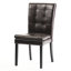 2 chaises Kd, rembourrage de siège doux, idéal pour une utilisation prolongée, cuir PU confortable, structure en bois franc robuste, dossier contemporain, brun, profondeur 19,78 po x largeur 25 po, hauteur 39 po