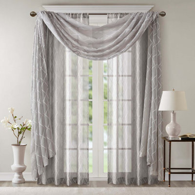 Écharpe de fenêtre transparente brodée diamant