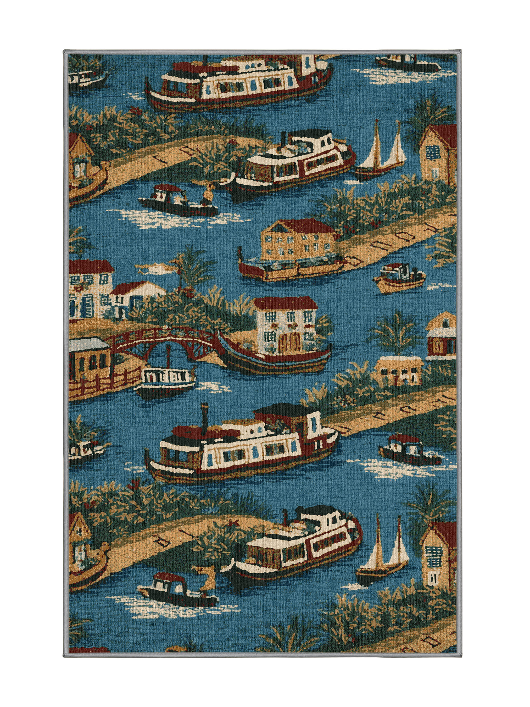 Transportation Rug One Allium Way® Machine Washable Transportation Green Area Rug | Wayfair