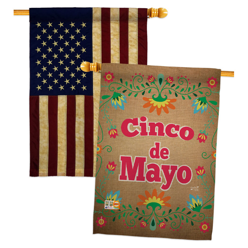 Drapeau de maison à 2 côtés en polyester / mélange de polyester 40 x 28 po