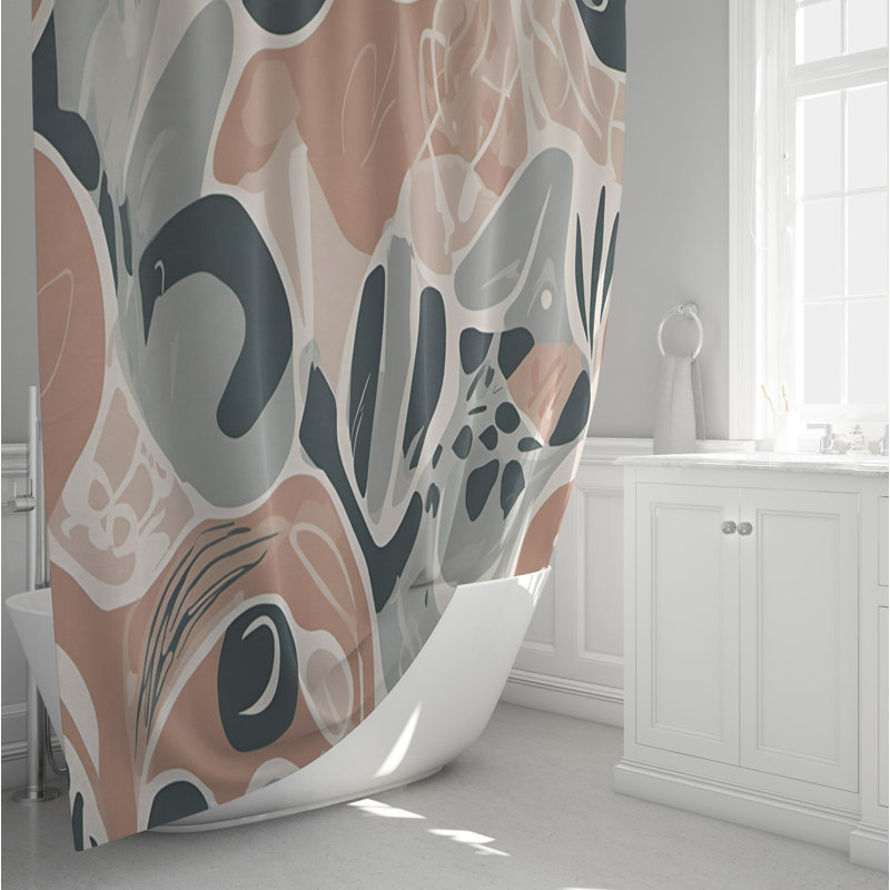 Heideman Abstract Shower Curtain, 72" H x 70" W
