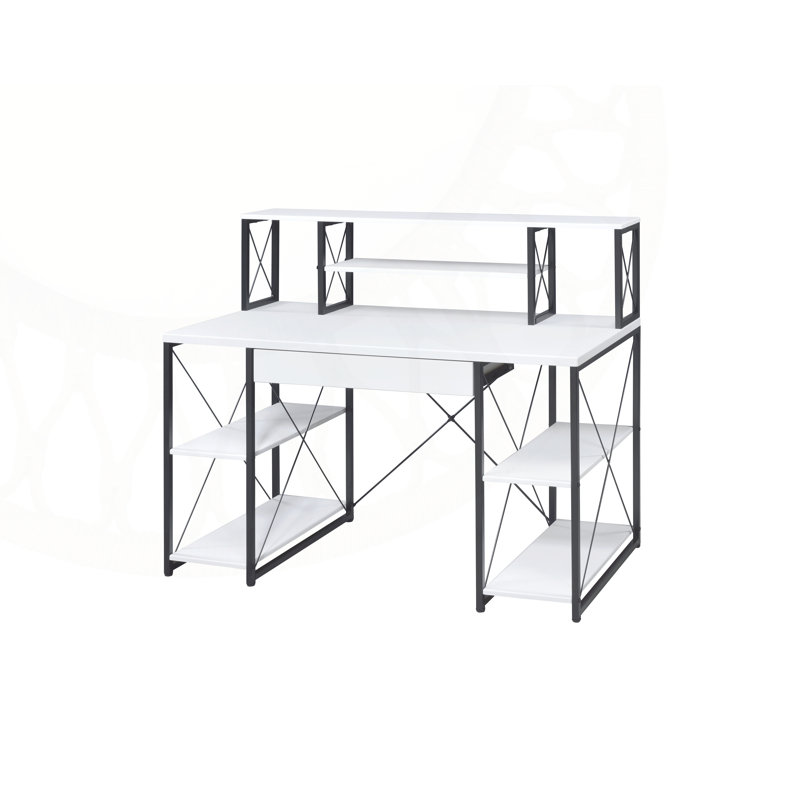 All-Purpose White Finish Writing Mata with Spacious Work Surface and Modern Design, Perfect for Home and Office Use., White