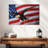 Lelar US Flag And Flying Bald Eagle-107922987
