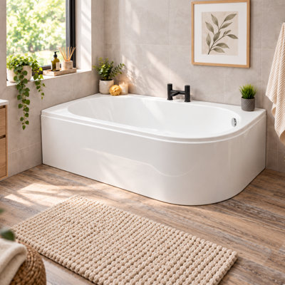 Davos 1550mm x 900mm Soaking Acrylic Bathtub