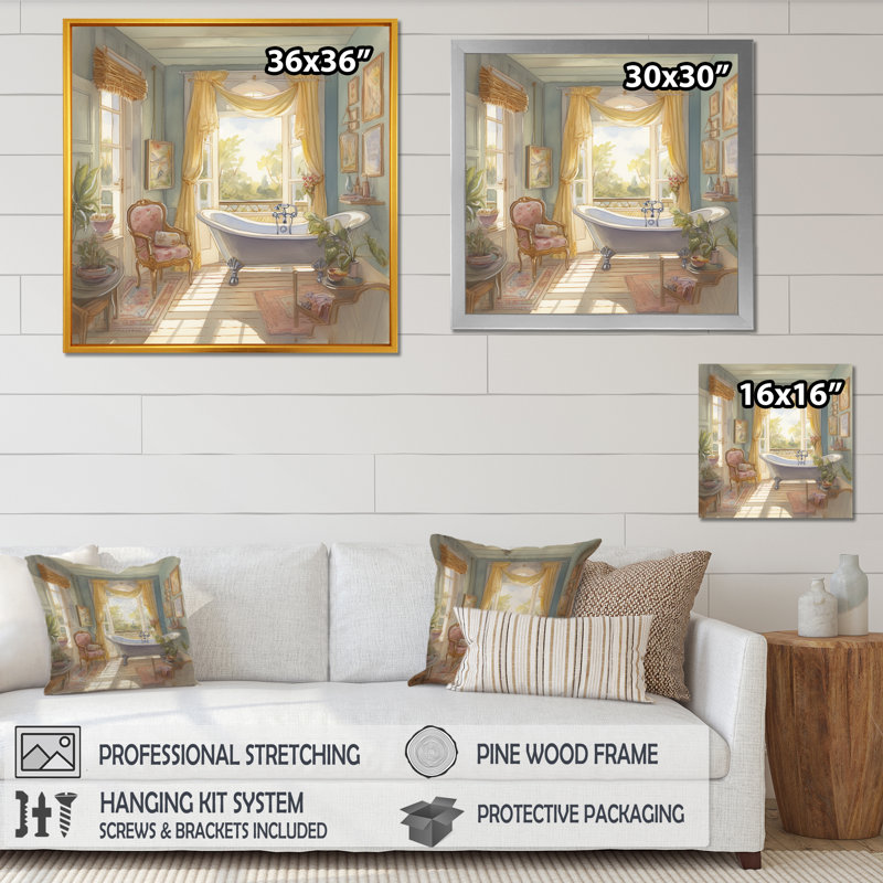 «Urich Elegant Bathroom Retreat II», reproduction sur toile, H 16 po x l 16 po x P 1 po