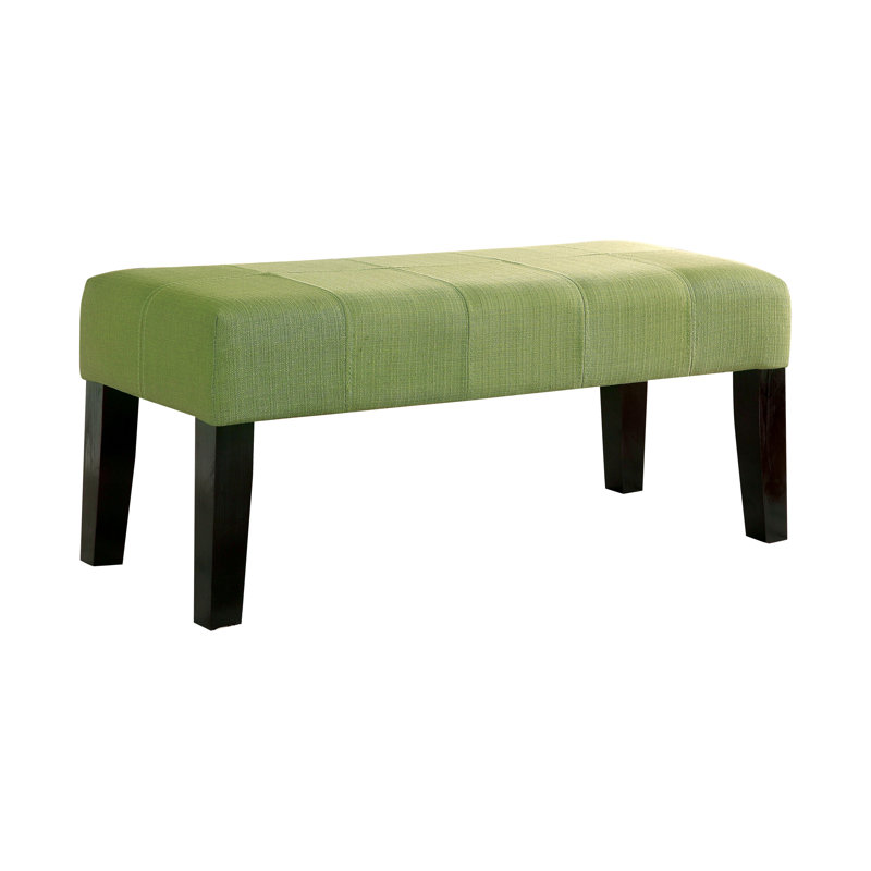 Polyester Upholstered Bench, Green