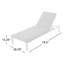 Chaise longue inclinable en aluminium avec coussins Altje