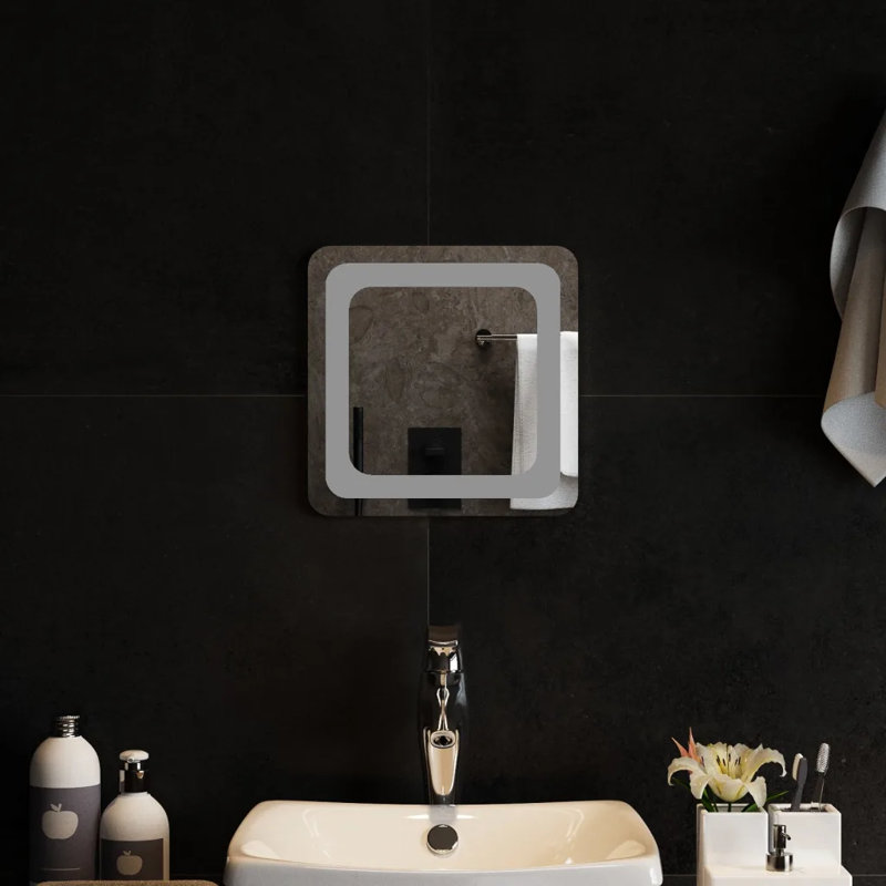 Kaleek Flat Wall Mirror, 30 cm H x 30 cm W