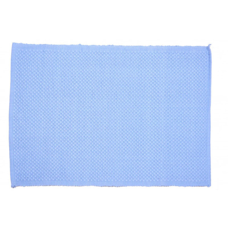 Ensemble de 4 napperons en coton Labrittany, Bleu clair
