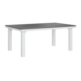 Berlin Gardens Homestead Regular Top With White Base Rectangular Dining Table