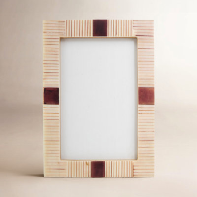Ribbed Bone Picture Frame