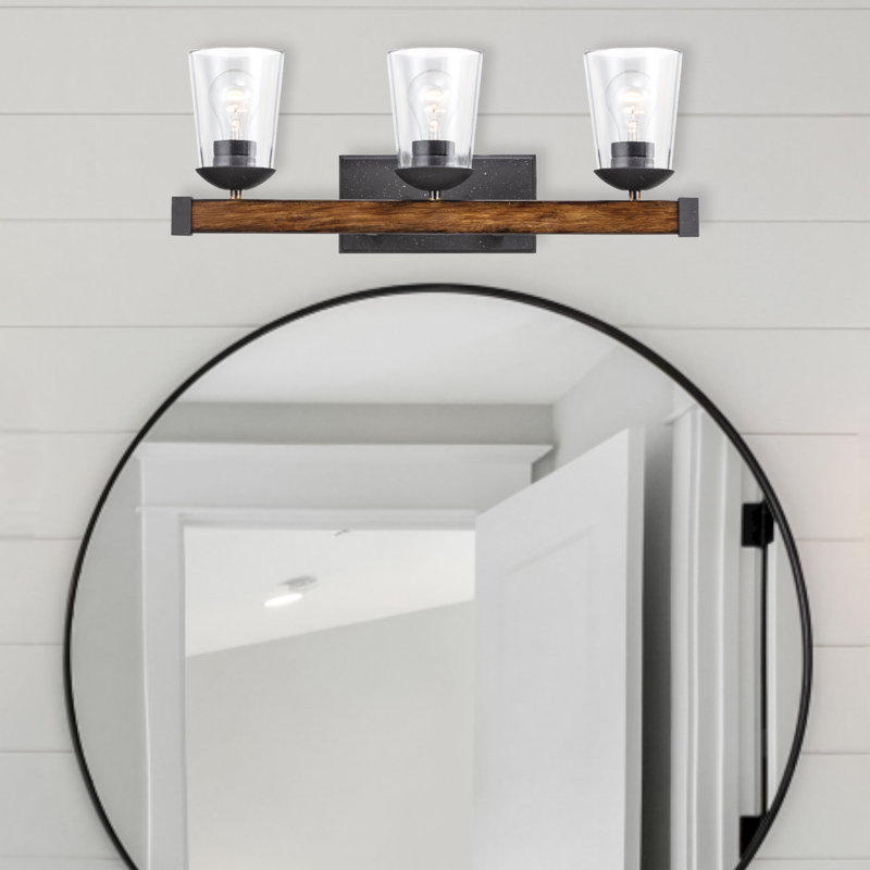 Addison 3-Light Woodtone Finish Vanity Light
