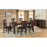Agrihan 7 - Piece Counter Height Butterfly Leaf Dining Set