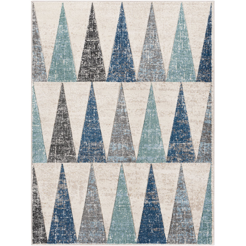 Flatweave Geometric Indoor Rug, Rectangle 5'2" x 7'