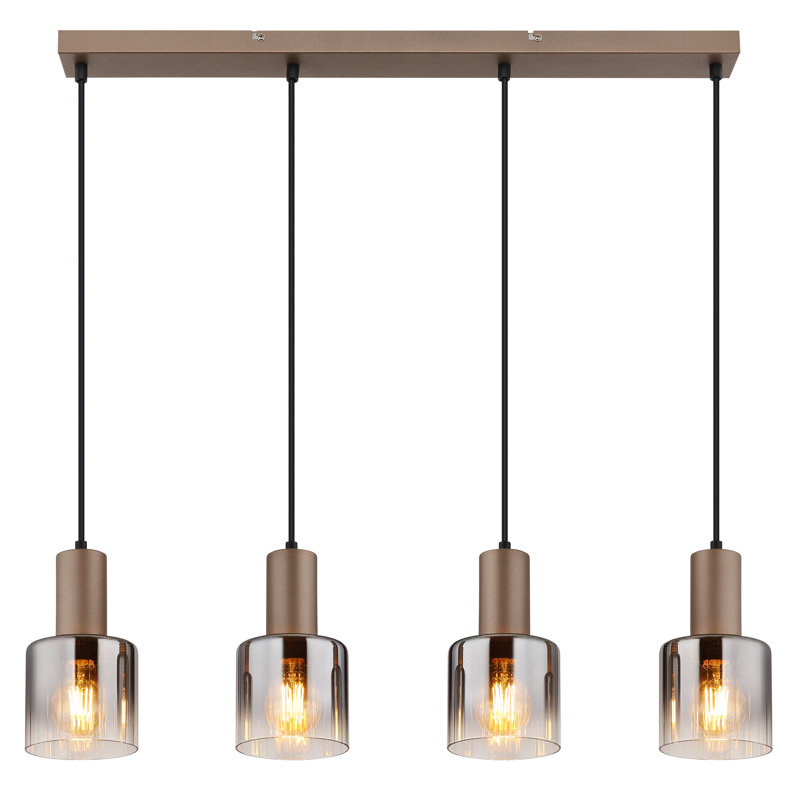 4 - Light Bronze Geometric Pendant