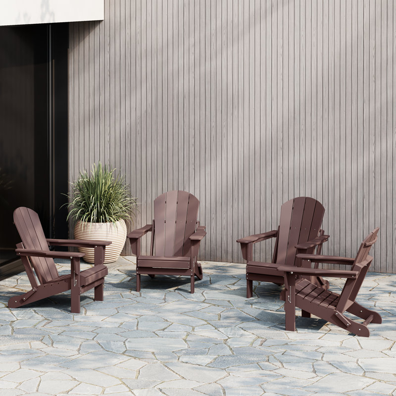 Chaise Adirondack pliante Laguna HDPE, Marron foncé
