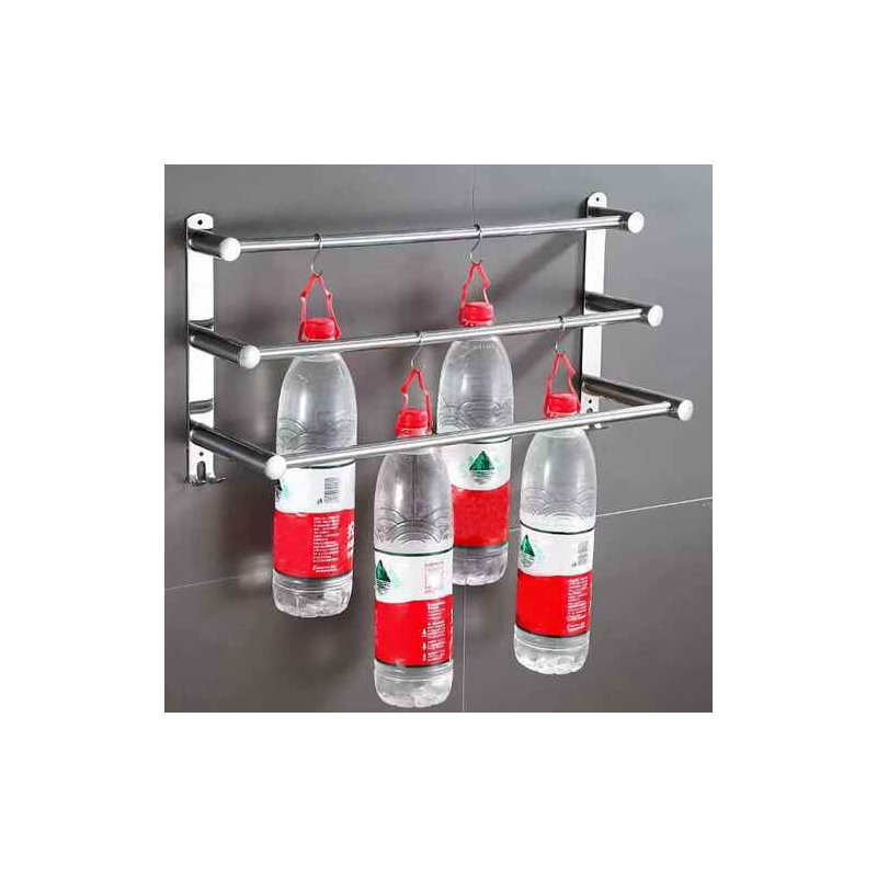 3 Tier Towel Rail Rack Wall Mounted Bathroom Kitchen Holder