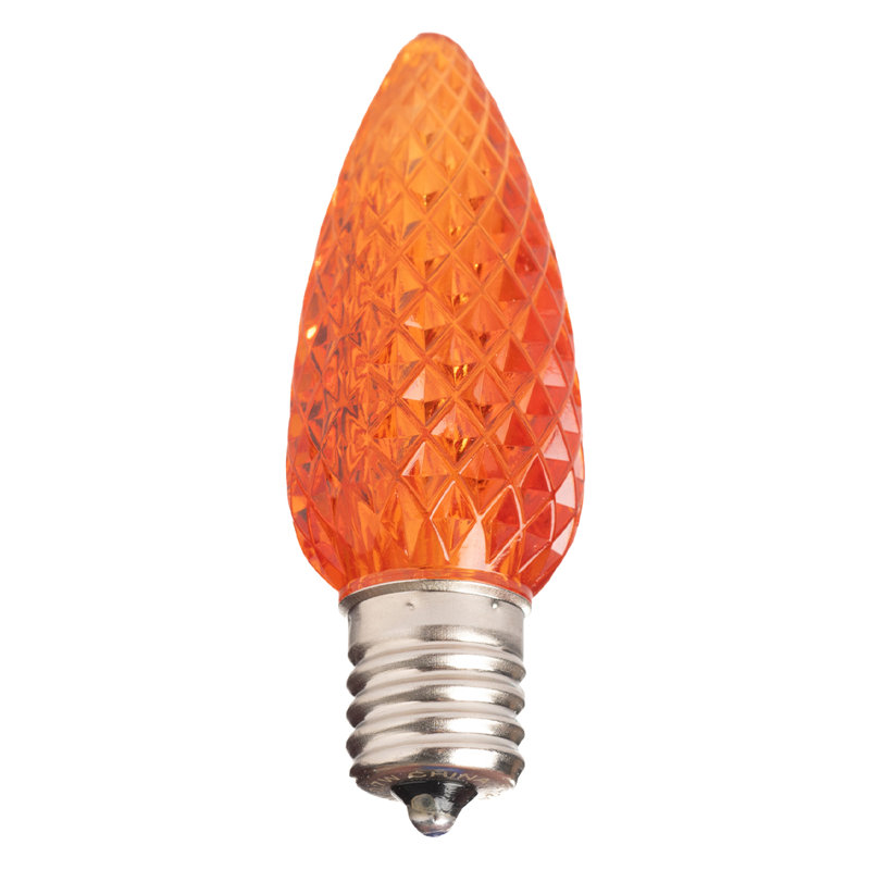 C9 LED Bulbs - Polycarbonate, Orange