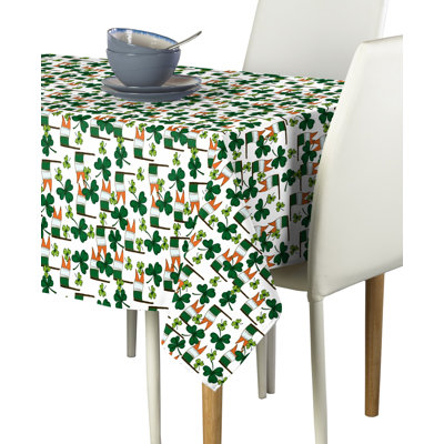 Skeen Irish Flags Clovers Tablecloth