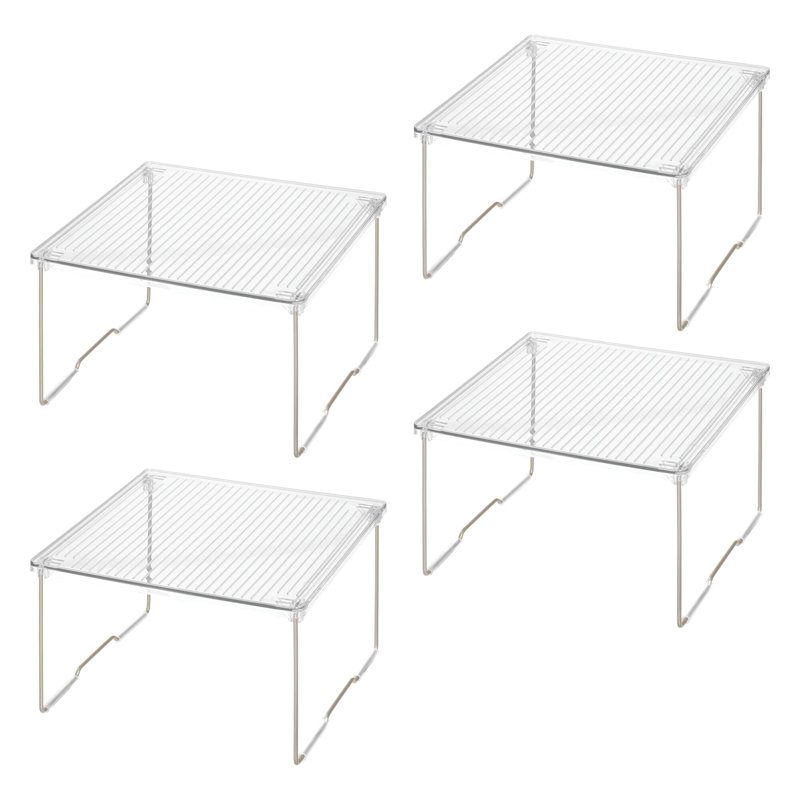 Organisateur de tablettes empilables - Rangement de salle de bain à 2 niveaux