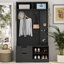 Hall Tree With 6 Hooks,Coat Hanger, Entryway Bench, Storage Bench,For Entrance, Hallwa,Black