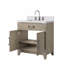 Meuble-lavabo simple 30 po X P 22 po D, dessus en quartz blanc et ensemble de robinet