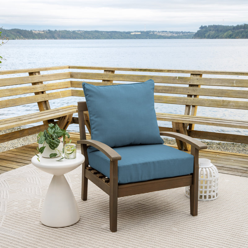 ARDEN Outdoor Chaise Lounge 3.5" Cushion, Light Blue