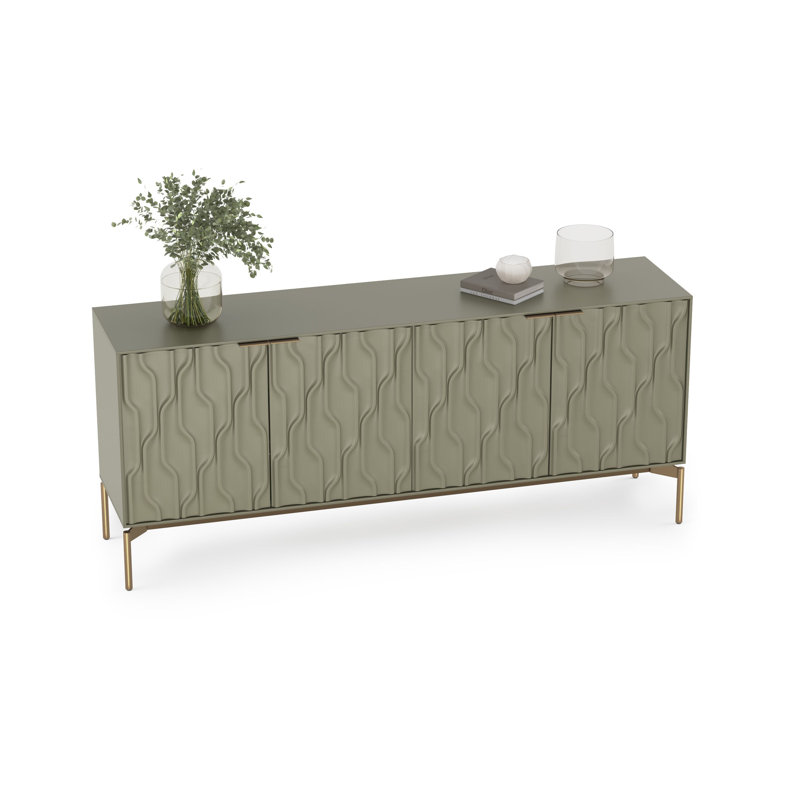 Mesa 79.5'' W Sideboard, Moss/Brushed Brass