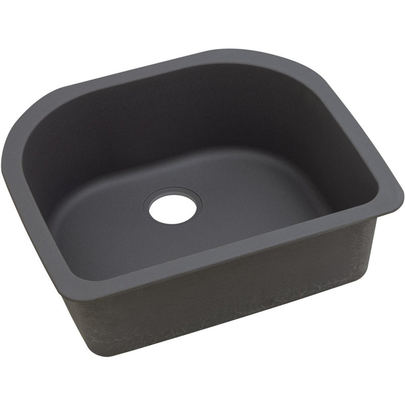 Évier de cuisine encastrable l 25 po x l 22 po Quartz Luxe, Anthracite