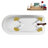 62" Streamline Clawfoot Tub,Tray,Drain, Clawfeet-101628980-102218229