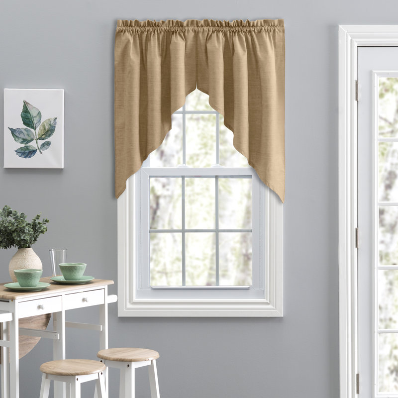 Lisa Tailored Window Valance, Tan