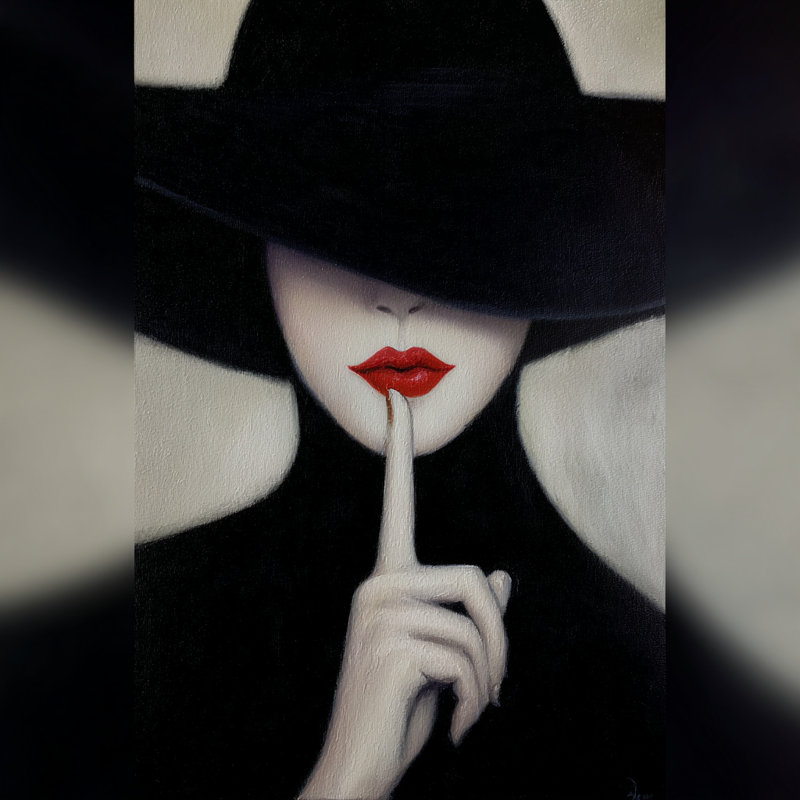 «Quiet Icon», art mural sur toile tendue, L 30 po x H 30 po x P 1,5 po