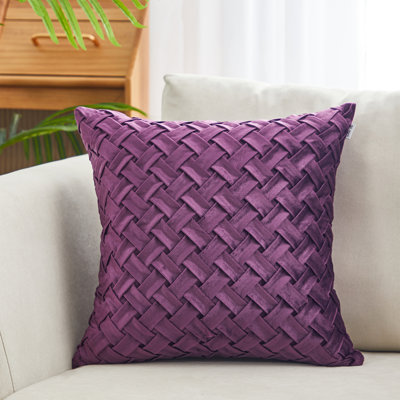 Velvet Weave Geometric Velvet Throw Pillow