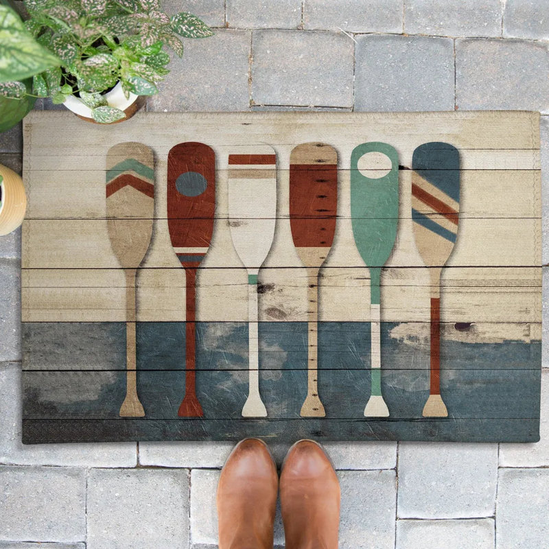 Tapis d'extérieur Playful Oars, L 36 po x L 60 po