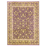 Hand Knotted Wool Oriental Area Rug in Aubergine