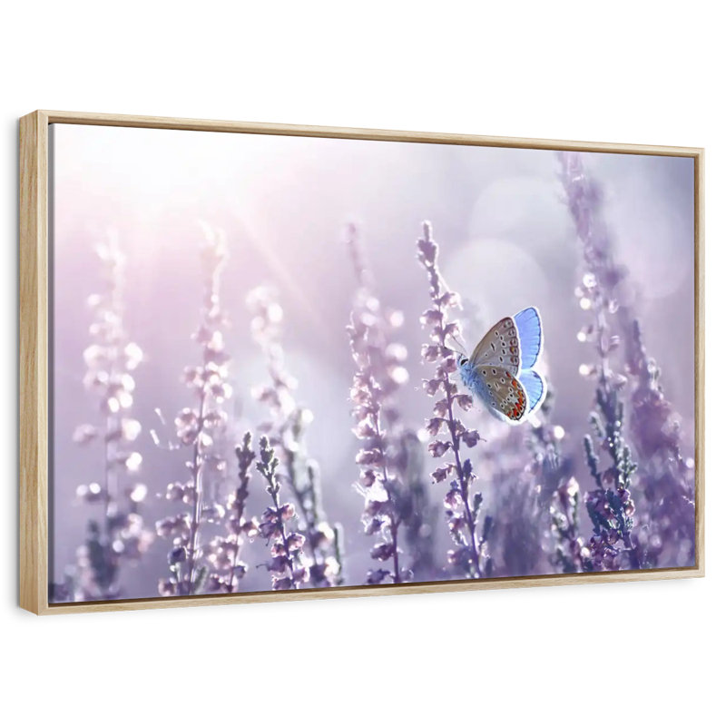 Lavande, Cadre flottant en bois naturel, 46 po x 31 po