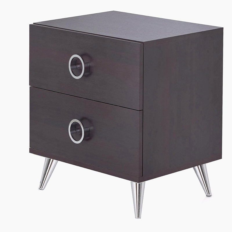 Espresso 2-Drawer Rectangular Accent Table
