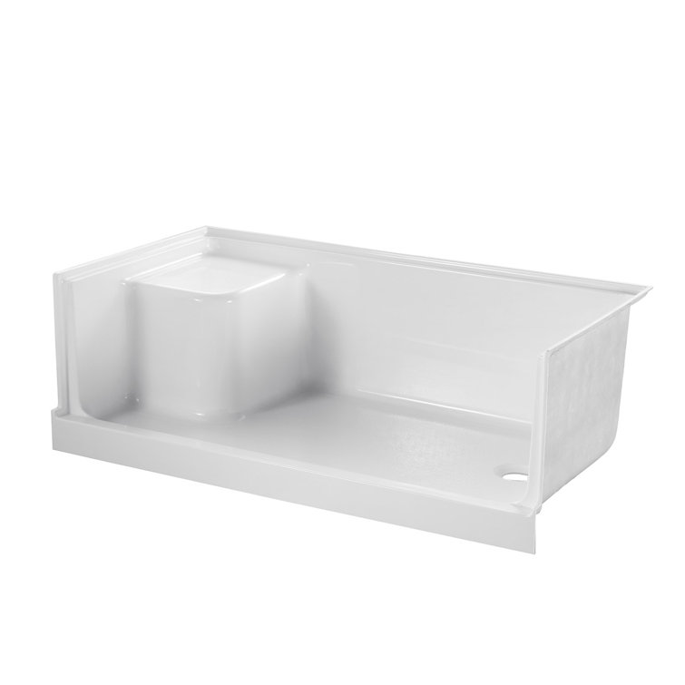 Grenada 60" W x 32" D Single Threshold Shower Base