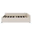 Lit plateforme tapissier avec port USB et gigogne