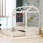 Elric House Bed With Trundle and Customizable Decor Options-2116676063-2147016363