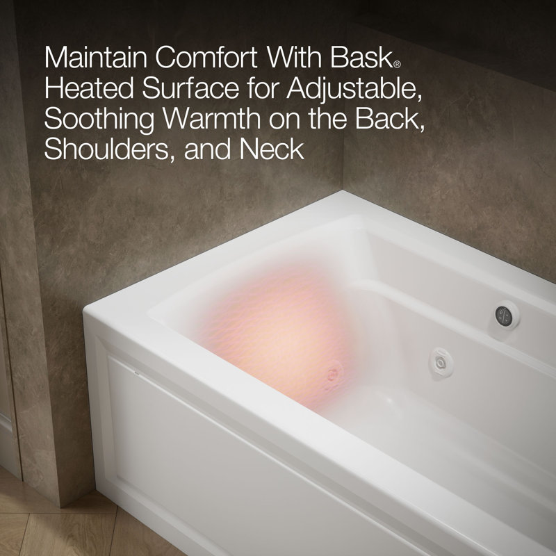 Archer® 60" x 32" Alcove Whirlpool, Right, White