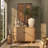 Cream Ceramic Textured Decorative Vase with Linear Pattern-1283067446