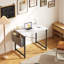 Bureau d'ordinateur 31 po avec structure en métal, surface imperméable et sac de rangement - idéal pour le bureau-1676133826-1676133825