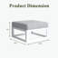 Repose-pieds modulaire d'extérieur en aluminium Layinsun (ensemble de 2)-117530033-117530040