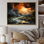 Tempête orange orangée éphémère sur toile